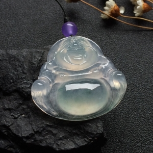 （超值推荐）冰种略飘花玉佛挂件