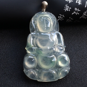 （超值推荐）冰种略飘花观音挂件