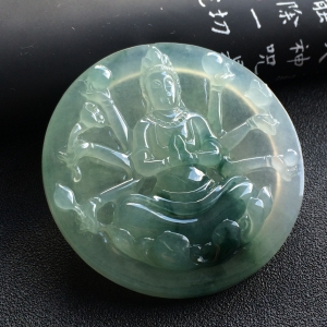 （超值推荐）冰种飘花千手观音挂件