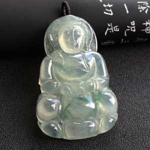 （超值推荐）冰种飘花观音挂件