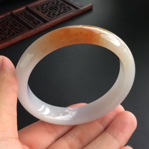 (超值推荐)糯冰种红黄翡手镯(59.2mm)