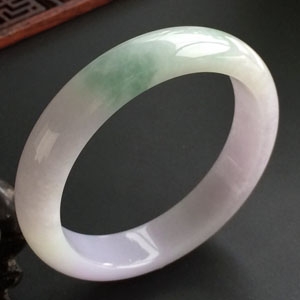 (超值推荐)糯冰种紫罗兰飘花手镯(58mm)