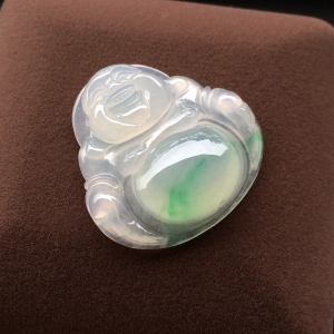 (超值推荐)冰种飘翠玉佛挂件