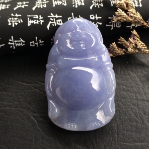 （超值推荐）糯冰种紫罗兰站佛挂件