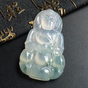 (超值推荐)冰种飘花观音挂件
