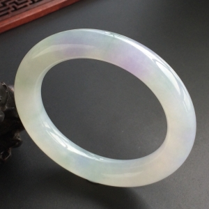(超值推荐)糯冰种晴水紫罗兰圆条手镯(56.5mm)