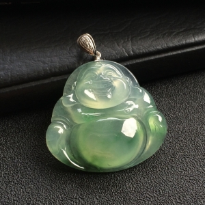 （超值推荐）冰种飘花玉佛挂件