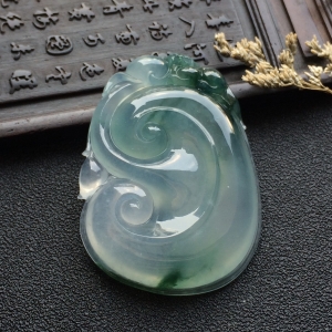 （超值推荐）冰种飘花如意挂件