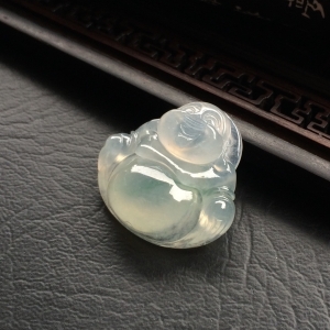 （超值推荐）冰种飘花玉佛挂件