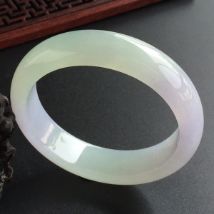 (超值推荐)糯冰种晴水淡紫罗兰手镯(55mm)