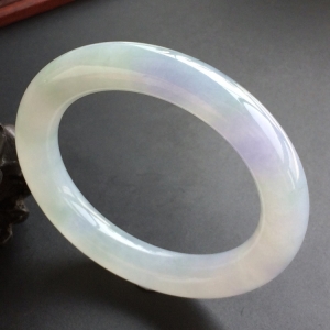 (超值推荐)糯冰种晴水紫罗兰圆条手镯(56.5mm)