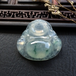 （超值推荐）冰种飘花玉佛挂件