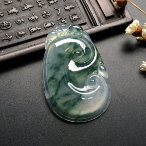 （超值推荐）冰种飘花如意挂件