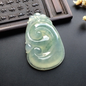 （超值推荐）冰种飘花如意挂件