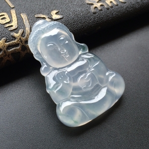 (超值推荐)冰种飘花宝宝佛挂件
