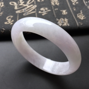 (超值推荐)糯冰种淡紫罗兰手镯(55.4mm)
