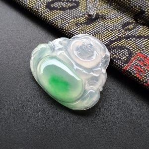 (超值推荐)冰种飘翠玉佛挂件