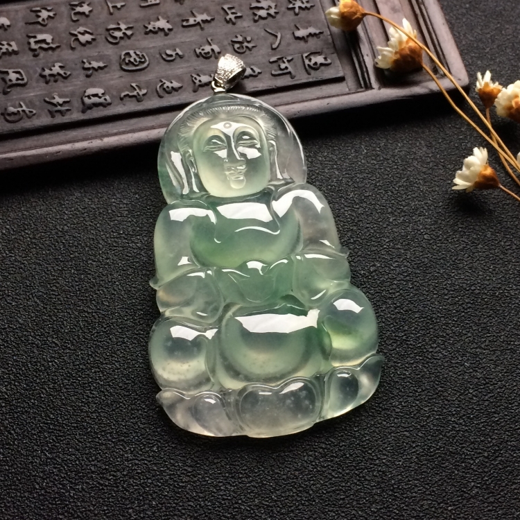 （超值推荐）冰种飘花观音挂件