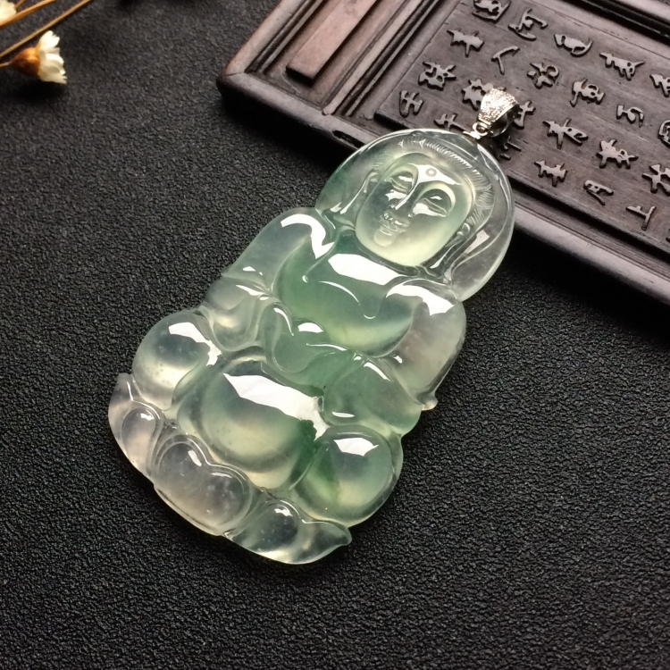 （超值推荐）冰种飘花观音挂件