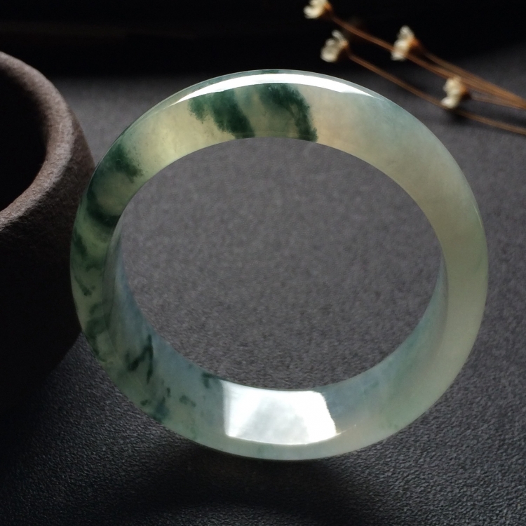 （超值推荐）冰种飘花贵妃镯（55.2mm-49mm）