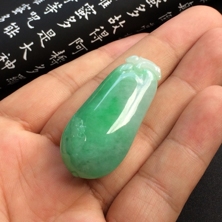 （超值推荐）糯冰种豆色福瓜挂件
