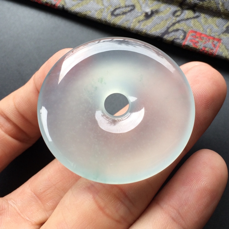 (超值推荐)冰种淡晴水平安扣挂件