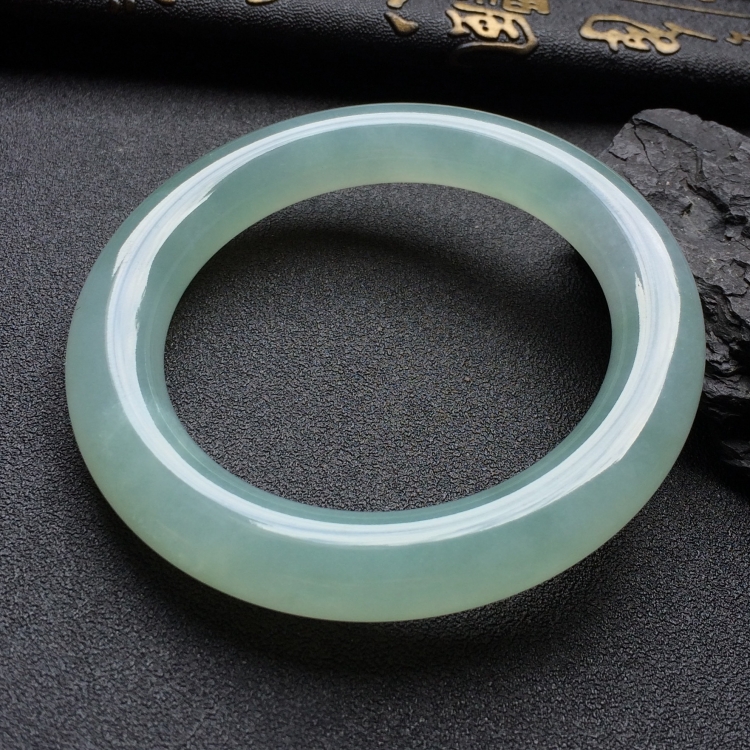 （超值推荐）冰种晴水圆条手镯（58.2mm）