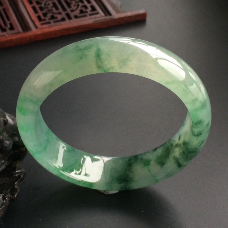 (超值推荐)冰种飘花手镯(57.5mm)