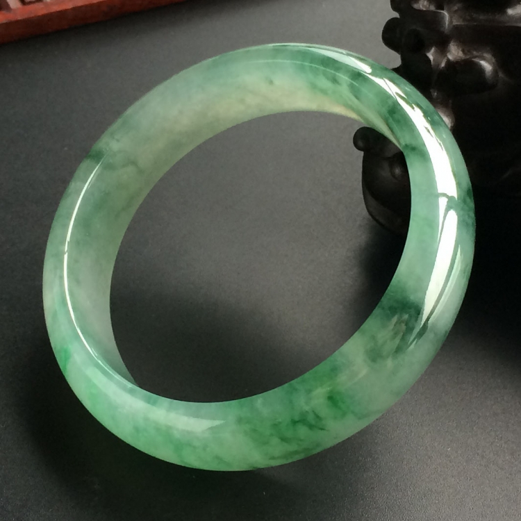 (超值推荐)冰种飘花手镯(57.5mm)