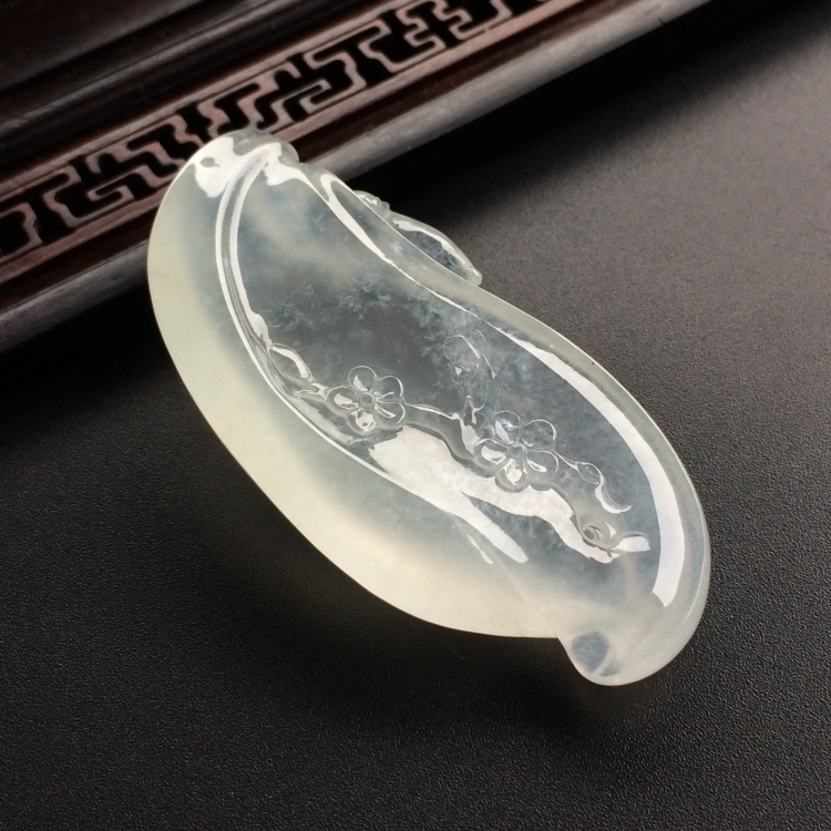 （超值推荐）冰玻种淡晴水福瓜挂件