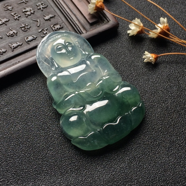 （超值推荐）冰种飘花观音挂件