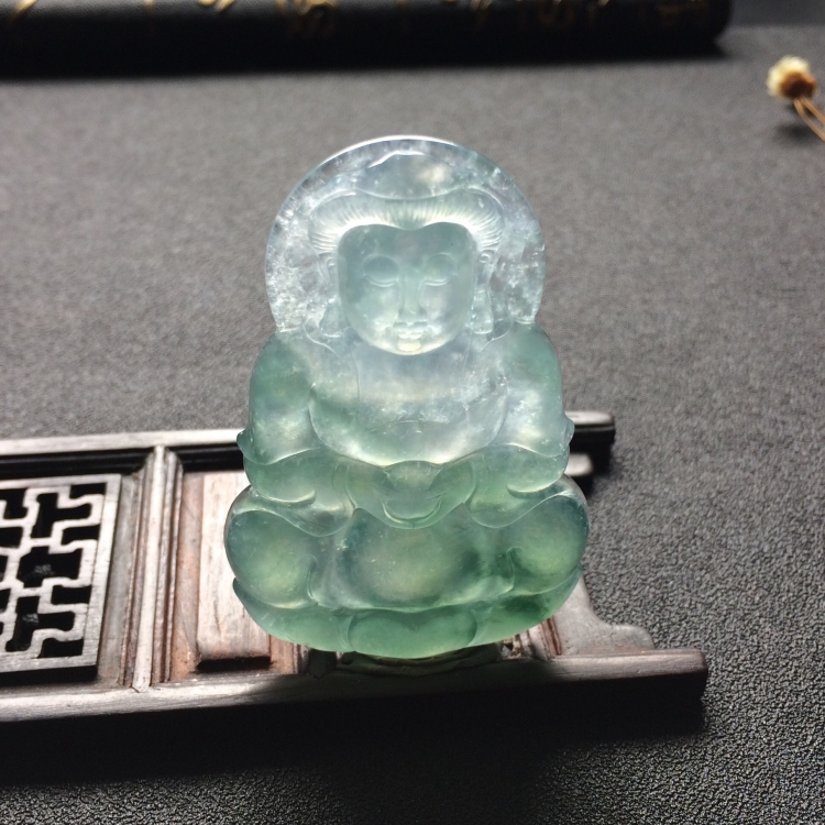 （超值推荐）冰种飘花观音挂件