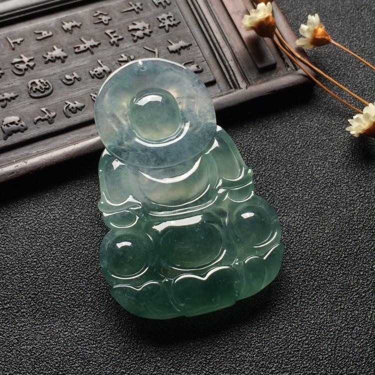 （超值推荐）冰种飘花观音挂件
