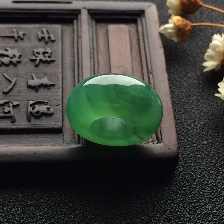（超值推荐）糯冰种晴水飘花平安环挂件