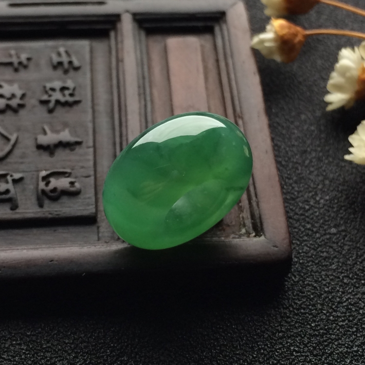 （超值推荐）糯冰种晴水飘花平安环挂件