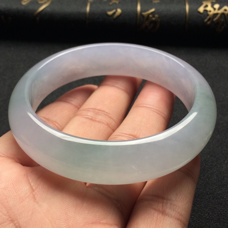 （超值推荐）冰种淡紫罗兰飘花手镯（57.6mm）