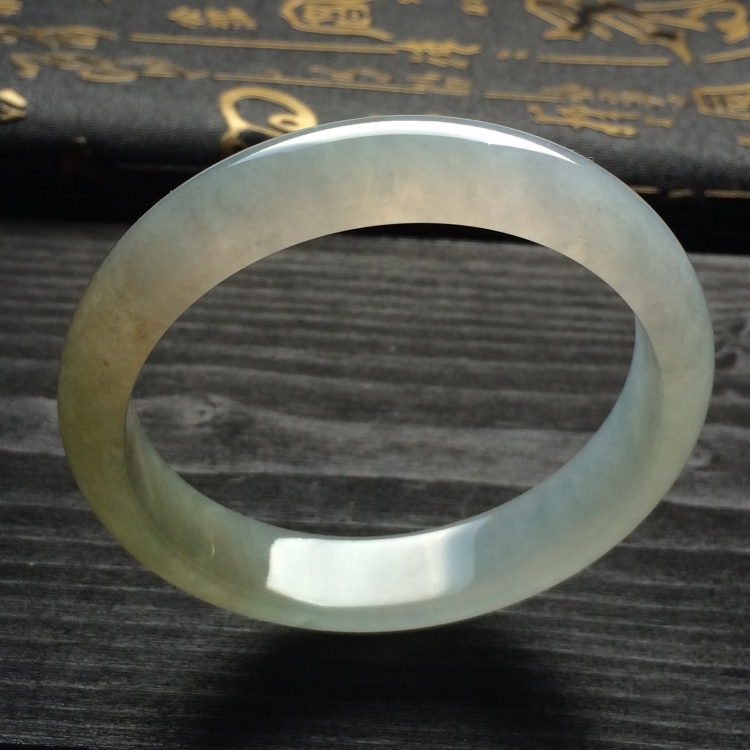 （超值推荐）糯冰种晴水褐黄翡手镯（56.6mm）