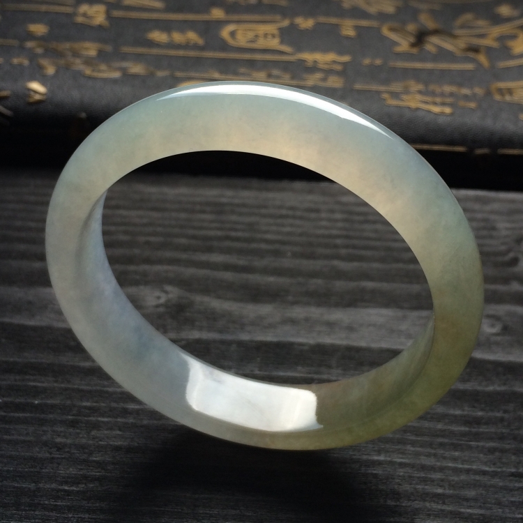 （超值推荐）糯冰种晴水褐黄翡手镯（56.6mm）