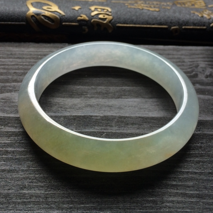 （超值推荐）糯冰种晴水褐黄翡手镯（56.6mm）