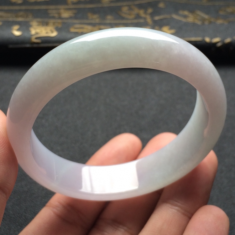 （超值推荐）糯冰种淡紫罗兰手镯（55mm）