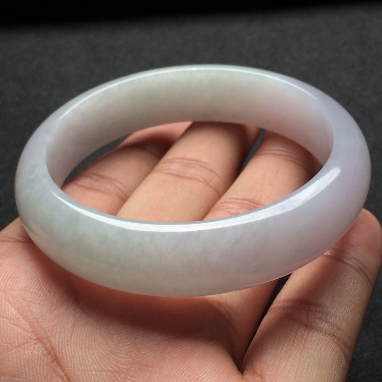 （超值推荐）糯冰种淡紫罗兰手镯（55mm）