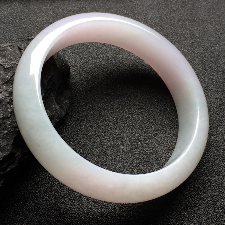 （超值推荐）糯冰种淡紫罗兰手镯（55mm）