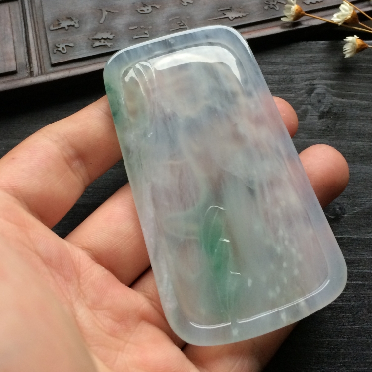 （超值推荐）冰种飘花站观音挂件