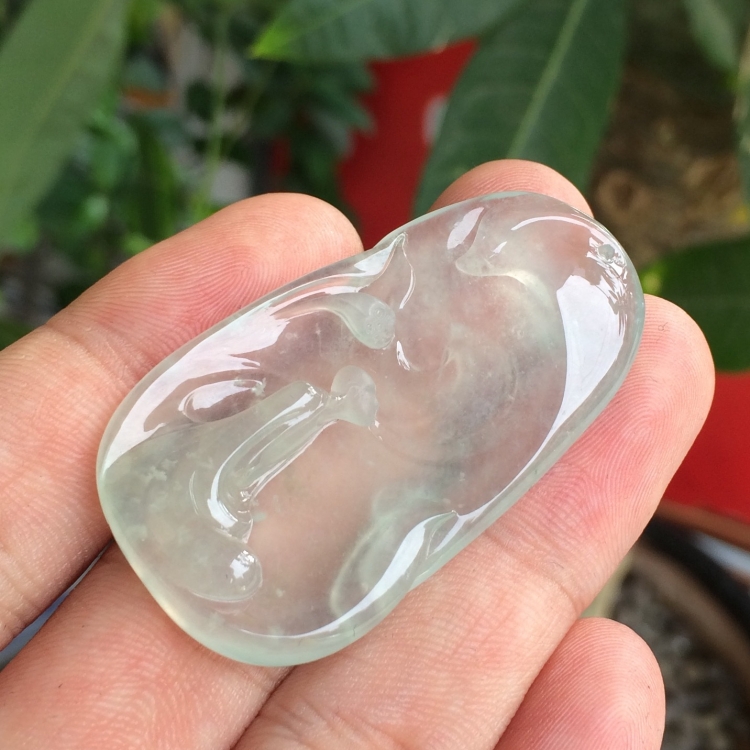 （超值推荐）冰玻种晴水菩提悟道挂件