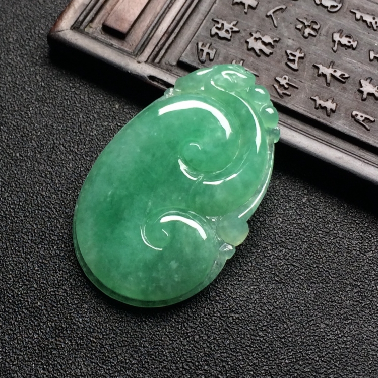 （超值推荐）糯冰种豆色如意挂件