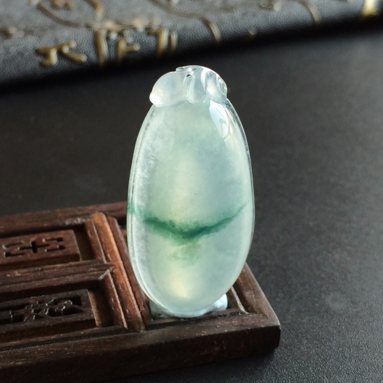 (超值推荐)冰种飘花福瓜挂件