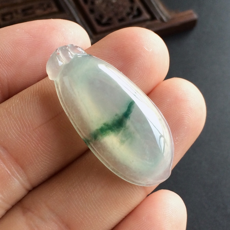 (超值推荐)冰种飘花福瓜挂件