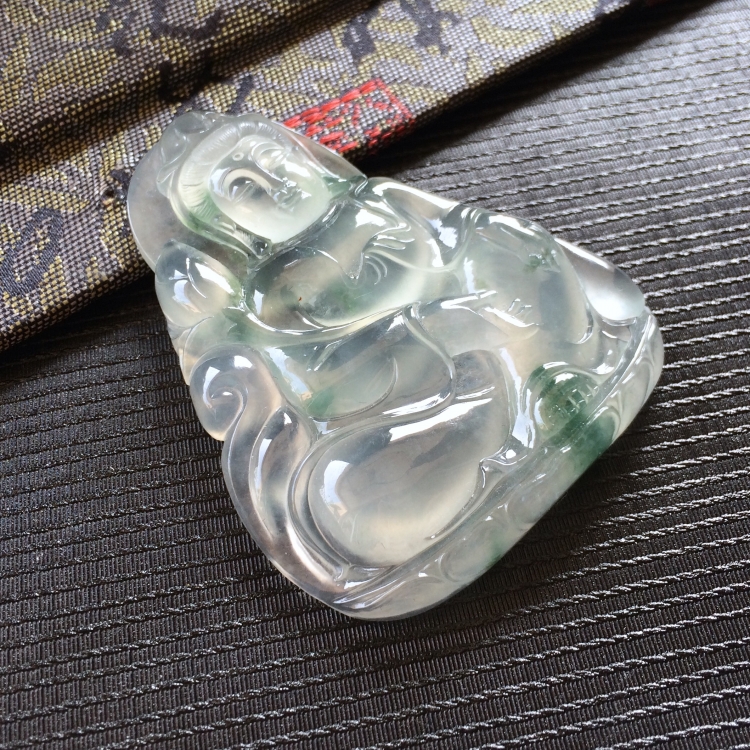 (超值推荐)冰种飘花观自在挂件