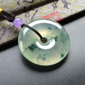 (超值推荐)冰种飘花平安扣挂件