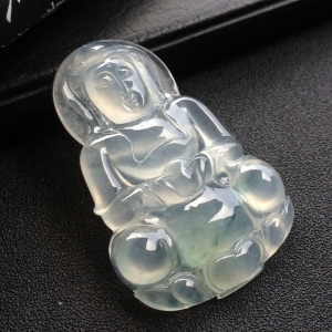 （超值推荐）冰种略飘花观音挂件